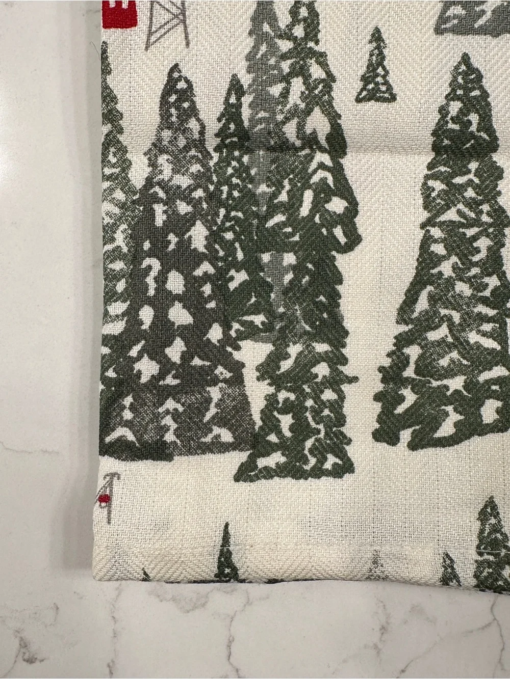 Crate and Barrel Holiday Gondola and Pine Kitchen Towel Set - NWT